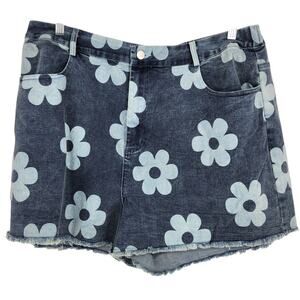 Hayden Los Angeles Daisy Floral Denim Shorts NWT